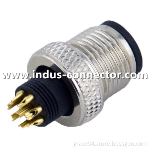 12 contacts straight auto molded cable connector